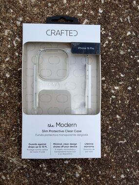 Crafted The Modern Slim Protective Clear Case for iPhone 16 Pro - Clear